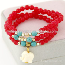Elephant pendant 2014 lucky beads bracelet